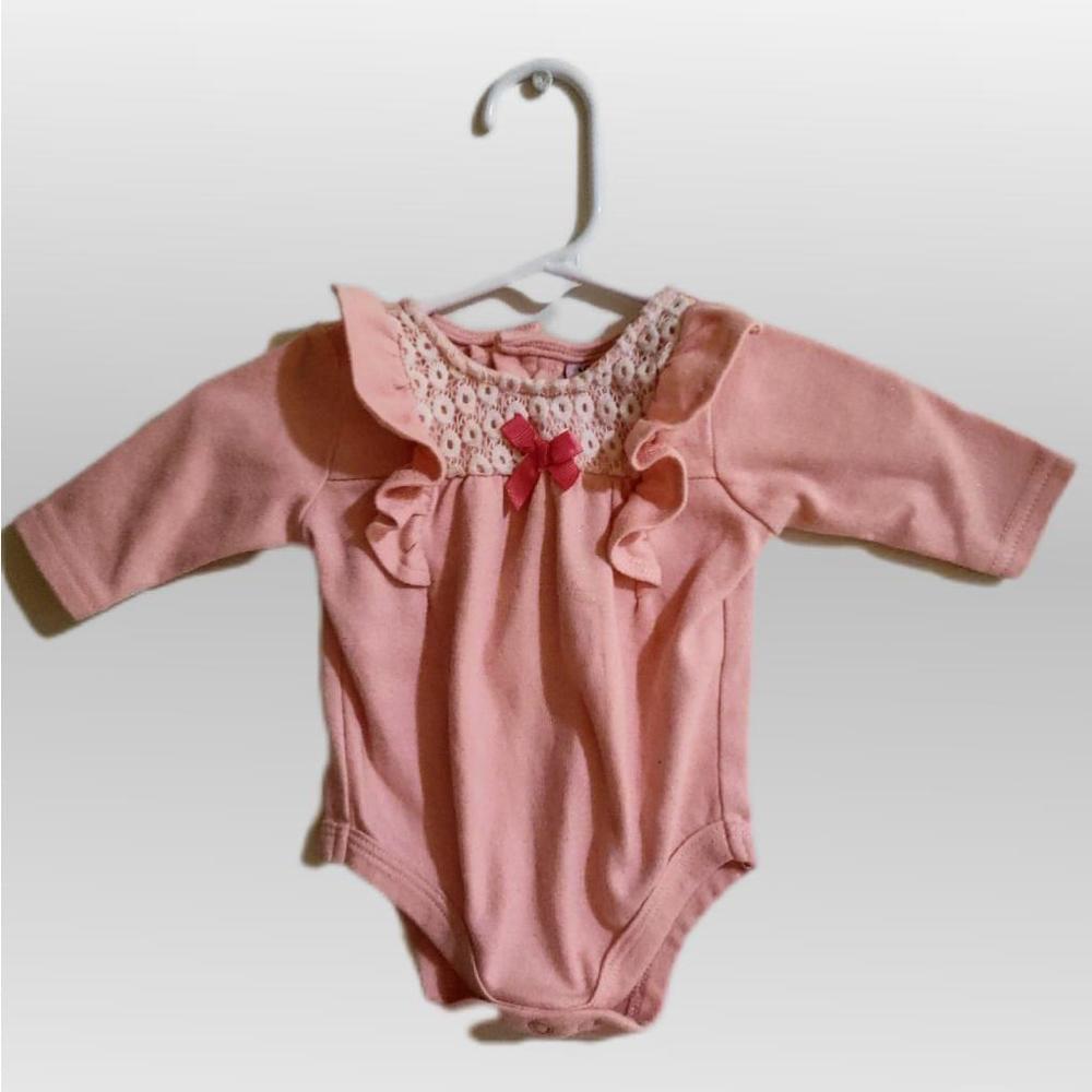 Little Lass Baby 0-3 months Pink w/ Bow Onesie